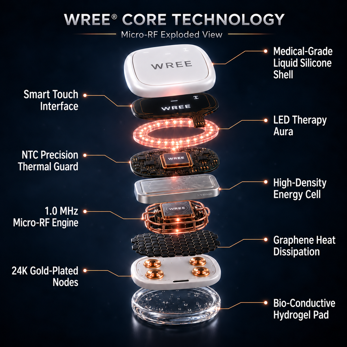 WREE® Micro-RF Body Contouring & Lymphatic Drainage Device